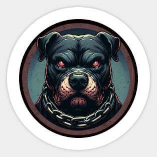 scary pitbull Sticker